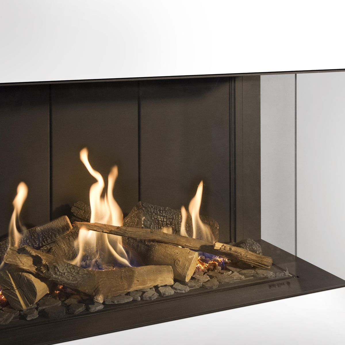 Kalfire G70/44S 3-sidig, LPG, 3D brenner, sort bakplate, 3cm trim, ø100/150